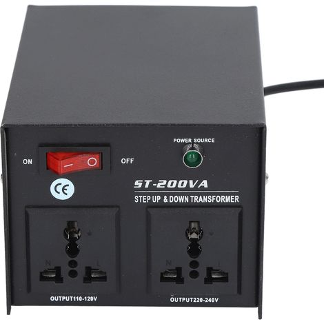 200-W-Spannungswandler (Aufwärts-/Abwärtstransformator) für elektrische Geräte, 110–120 V, 220–240 V, EU-Stecker (1/5)