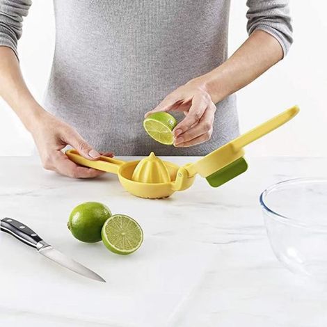 Presse-agrumes - Manuel - Pour Citrons Citrons Verts Oranges Mandarines - Capacité 50 ml - Acier Inoxydable Et Plastique ABS - 1 Pièce (1/4)