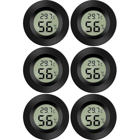 Kit de 3 mini thermomètres et hygromètres numériques à écran LCD pour bureau, cuisine, salle à cigares, incubateur et élevage de reptiles