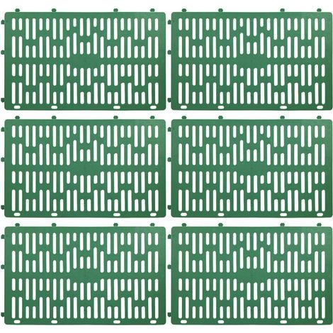 6-teiliger Baumstammschutz aus Kunststoff, Pflanzenstammschutz, dehnbarer Baumschutz aus Kunststoff, Netz-Rindenschutz zum Schutz des Stammes (Grün) (1/5)