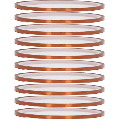 Ruban polyimide haute température 10 pièces, couleur marron foncé, adhésif isolant pour transformateurs, largeur 3mm (1/5)