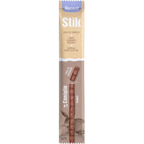 Stik per cani ricco di coniglio senza glutine e senza coloranti facile da porzionare 30 confezioni x 11 g cad.