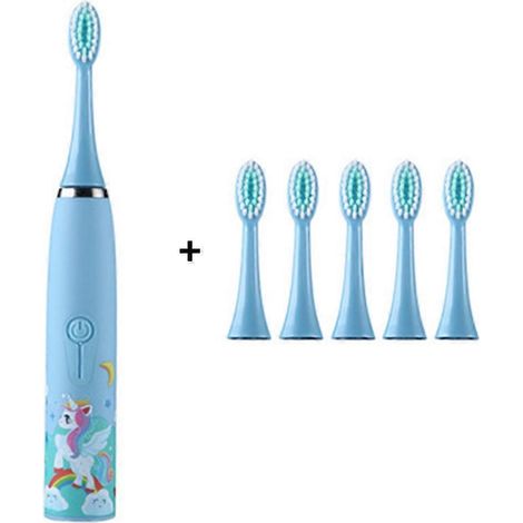 Brosse à dents sonique pour enfants : nettoyage sonique par micro-brosses. Adorable brosse à dents électrique pour enfants avec 4 modes de nettoyage, fonction mémoire, jolis motifs d'animaux et design