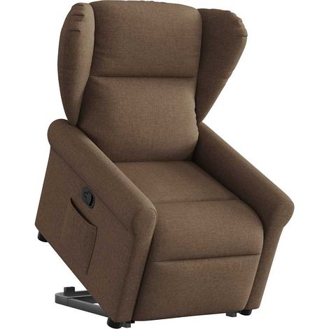 Fauteuil inclinable-Chaise de relaxation-Fauteuil Relax Marron Tissu 734485 (1/5)