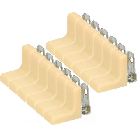 KOTARBAU Lot de 25 supports d'étagère en métal avec cache en plastique pour meubles Kolor (corne) (1/5)