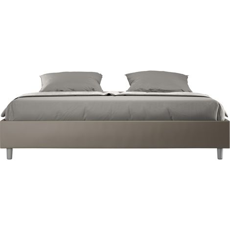 Cama doble container 180x200 sommier king size Azelia K  Color: Marrón - Versión: Con caja de almacenaje (1/5)