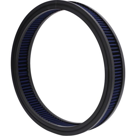 Élément filtrant rond à haut débit, lavable et réutilisable, pour filtre à air Hot Rod 14x2 pouces (bleu). (1/5)