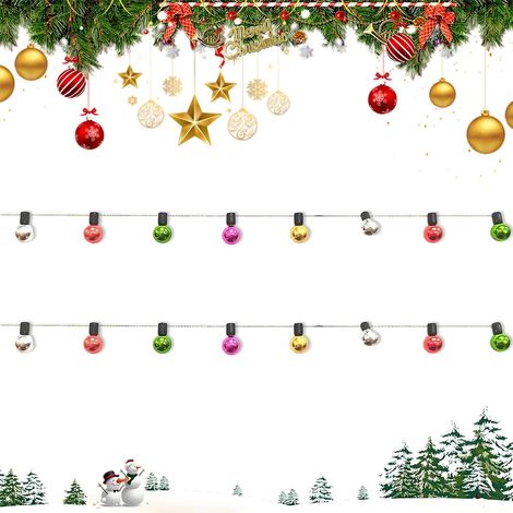 KOMEIL 2pcs Accessoires Maison Poupee Wichtel Lichterkette Miniatur, Lutin Accessoires Noël LED Petite Guirlande D'ampoules, Noël Guirlande Lumineuse Miniature, S'applique Maison Jouet Enfants (1/5)