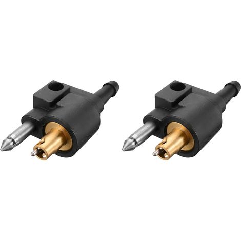 Lot de 2 Connecteur Mâle de Réservoir de Carburant, Joint de Tuyau Connecteur Mâle Réservoir Carburant de 1/4 Pouce Adapté au Moteur Hors-Bord (1/5)