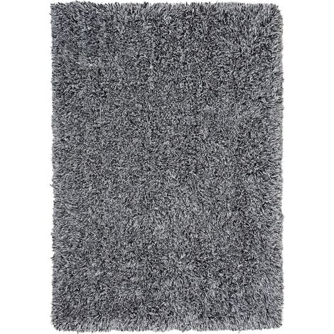 Tappeto shaggy color grigio sale e pepe 200 x 300 cm Cide