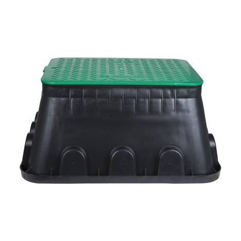 Heitronic 21042 toma de suelo empotrable negra y verde