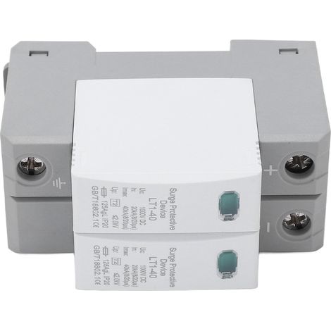 Parafoudre DC sur tension 1000V 40KA 2P, module enfichable anti-foudre retardateur de flamme PC, disjoncteur protection prise rapide (1/5)