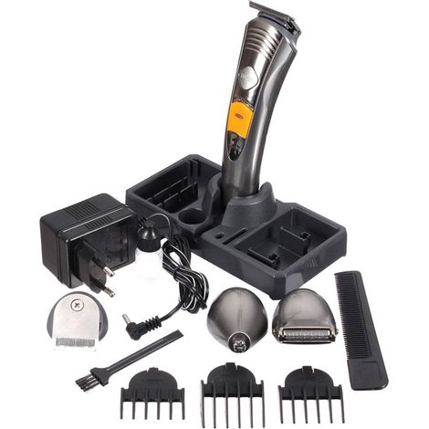 Trade Shop - ELEKTRISCHER HAARSCHNEIDER 7 IN 1 RASIERER-SET BART NASE KÖRPER TRIMMER HAARSCHNEIDER - (1/3)