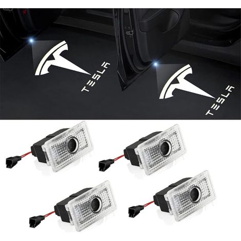 LED-Türbegrüßungsleuchten mit Tesla-Logo-Projektor für Tesla Model 3/Y/S/X, Tesla-Upgrade-Zubehör (4 Stück) (1/5)