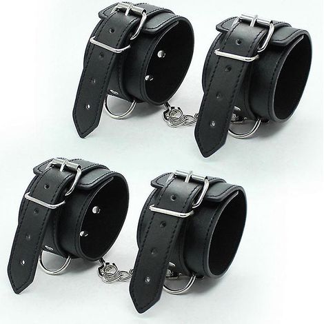 Correas de cuero para los tobillos, ideales para el fitness, el fortalecimiento de glúteos y piernas, y el yoga en casa para hombres y mujeres. (1/5)