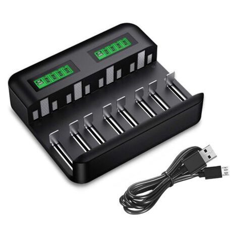 Chargeur de batterie universel LCD, avec entrée micro USB de type C (1/2)