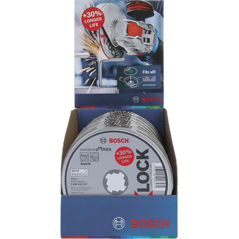 Standardscheibe X-Lock Inox BOSCH 125x1 flach - 10er Pack - 2608619267