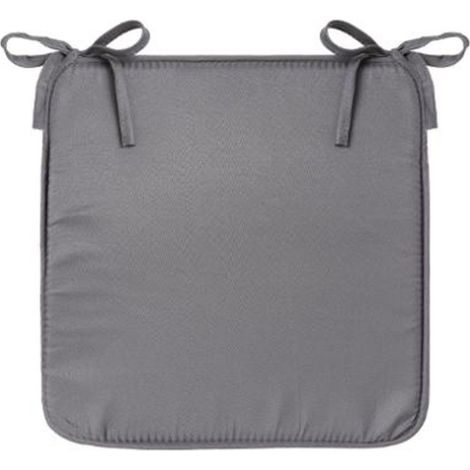 Galette de Chaise "Micro" 39x39cm Gris Foncé (1/3)