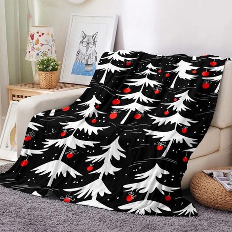 Plaid De Noël - Flanelle Microfibre 100 x 130 cm - Pour Canapé Lit Ou Décoration Intérieure - 1 Pièce (1/3)