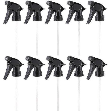 Lot de 10 têtes de pulvérisateur à gâchette avec 2 modes de pulvérisation, pièces de rechange pour le nettoyage, le jardinage et l'entretien ménager. (1/2)