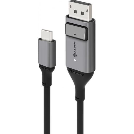 Alogic USB C Adapterkabel Typ C -DPort M/M 4k 60 Hz 2m, gr (ULCDP02-SGR)