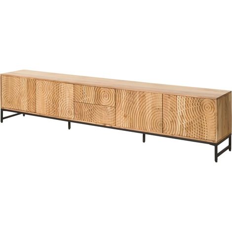 TV-Board Akazie 260x40x55 natur lackiert MARRAKESCH 107Massivmoebel24 GmbH