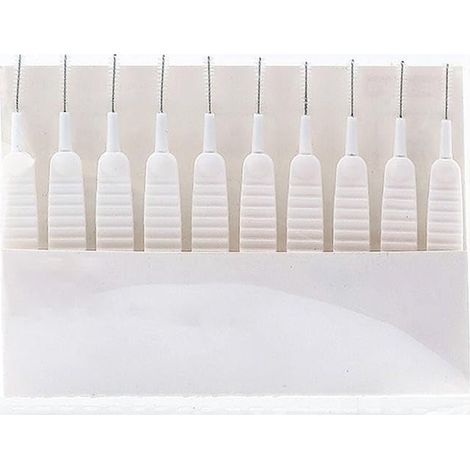 Mini brosse avec poils en nylon spirale pour nettoyer les trous de pomme de douche et autres espaces étroits, poignée texturée pour une prise en main sûre (1/4)