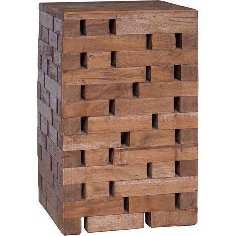 Hocker Natur 29 x 29 x 48 cm Massivholz Altholz vidaXL
