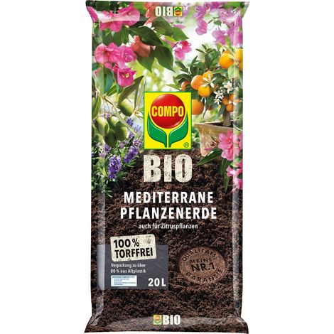 COMPO BIO Mediterrane Pflanzenerde torffrei 20l