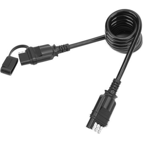Connecteur 4 broches plat pour remorque, rallonge de câble étanche en spirale, faisceau électrique pour caravane et utilitaire, 4 fils (1/5)