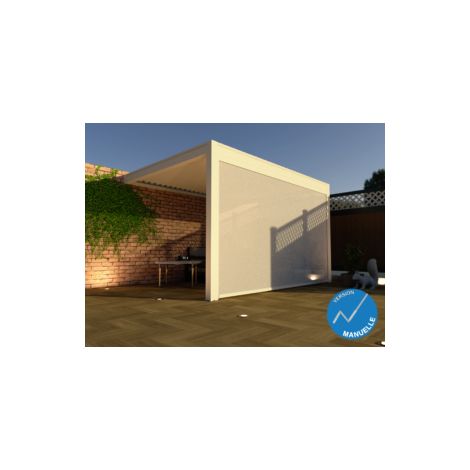 Store Façade Zippé 4m Blanc Pour Pergola Bioclimatique O ORIAL Made in France (1/4)