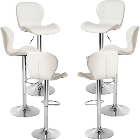 Packs Taburetes Cocina - Pack 6 Taburetes Nahol - Blanco (1/5)