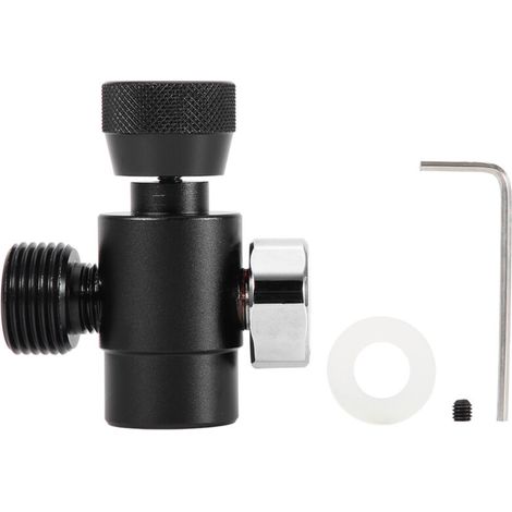 Kit de connecteur d'adaptateur de recharge de cylindre de réservoir de remplissage de CO2 pour SodaStream (noir avec compteur) (1/5)