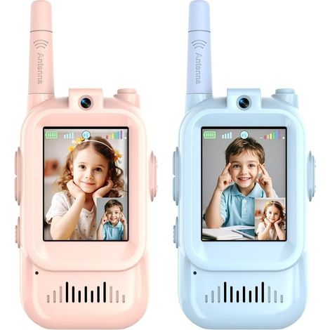 TrAdE Shop Traesio - Walkie Talkie Per Bambini Video Chat Con Schermo Radio Giocattolo Ricaricabili Cambia Voce - (1/5)