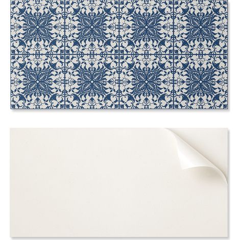 Panel decorativo autoadhesivo de vinilo para pasillo, 100 x 50 cm, con estampado floral en el fondo.