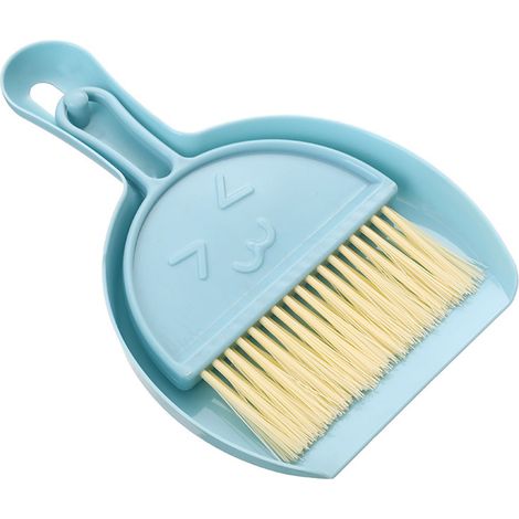 Kit de pelle à poussière pour balai de bureau, nettoyage efficace, élimination des saletés, ensemble de nettoyage de clavier pour ordinateur de bureau S bleu (1/5)