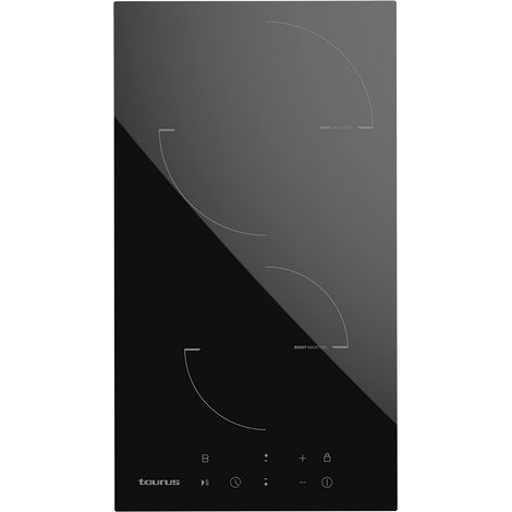Taurus I302T - de plaque de cuisson à induction, 3500W, 2 zones de chauffage, 9 niveaux de puissance, touch control, deux boosters, minuterie jusqu'à 99 min, fonction Stop&Go, sécurité enfants, noi