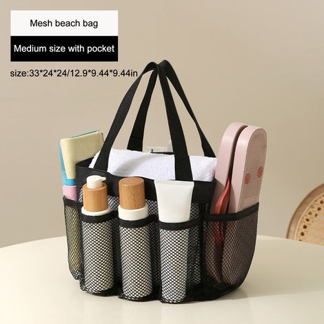 Sac De Rangement Douche En Maille - Design Autoportant - Séchage Rapide - Pour Salle De Bain Gym Voyage Camping - 33 X 33 X 45 Cm - 1 Pièce (1/4)