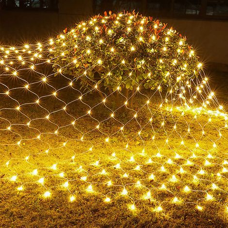 Lichterkette mit 192 LEDs, 3 m x 2 m, 8 Modi, wasserdicht, dimmbar, für Schlafzimmer, Weihnachten, Hochzeiten, Partys, Zuhause und Garten, warmweiß