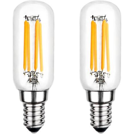 Ampoule LED,T25 E14 4W Ampoule Blanc Chaud 2700K, 400LM,  Ampoule Filament Tubulaire LED pour Hotte Aspirante, non-dimmable, lot de 2
