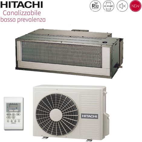 Hitachi Inverter-Klimagerät Ducted Low Head 9000 Btu RAD-25RPE R-32 Wi-Fi Optional mit Wandsteuerung - Neu