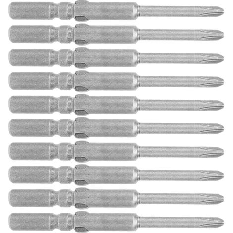 10 leistungsstarke, rutschfeste, gehärtete magnetische elektrische Phillips-Schraubendreherbits für Handwerkzeuge und Eisenwaren, 3 mm (1/5)