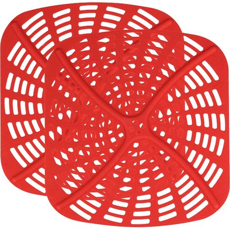 Lot de 3 tapis en silicone pour friteuse à air chaud - Tapis réutilisables pour friteuse à air chaud, tapis carrés adaptés au modèle Ag301, accessoire pour friteuse à air chaud, papier sulfurisé de re (1/5)