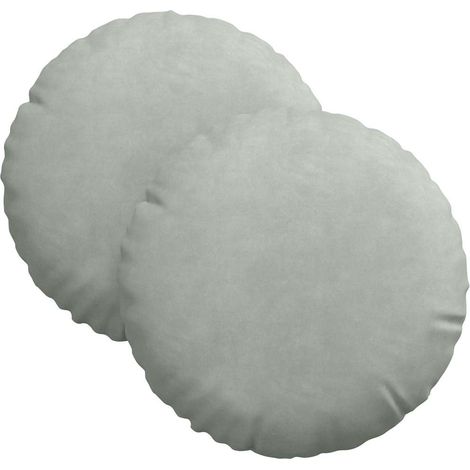 Maison Exclusive - Sitzkissen 2 pcs Hellgrau Ø30 x 13 cm Samt