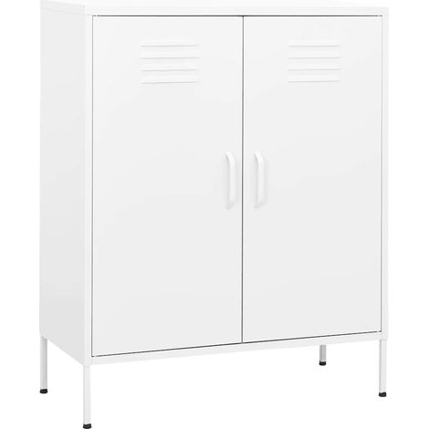 Lagerschrank Weiß 80x35x101,5 cm Stahl