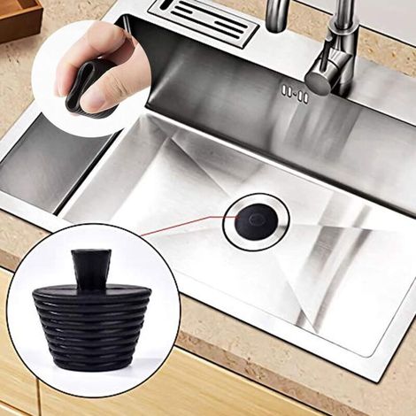 3 Pièces Bouchons De Baignoire, Bouchon Vidange Silicone, Universel Bouchon De Vidange, Bouchon De Lavabo, Vidange pour Les Drains De (1/4)