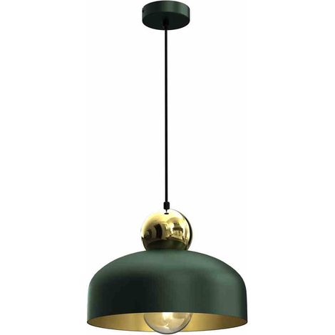 Lampada a sospensione Milagro Harald verde oro Ø30 E27 (1/5)