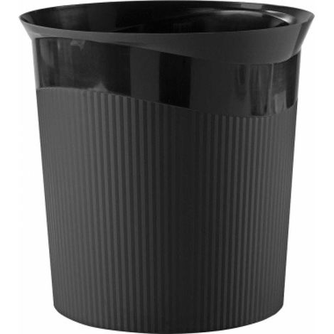 HAN Papierkorb HAN Re-LOOP 28,8 x 28,7 cm (D. x H) 13l Polypropylen 100 % recycelt Farbe:schwarz 1 Sortierfach (1/4)