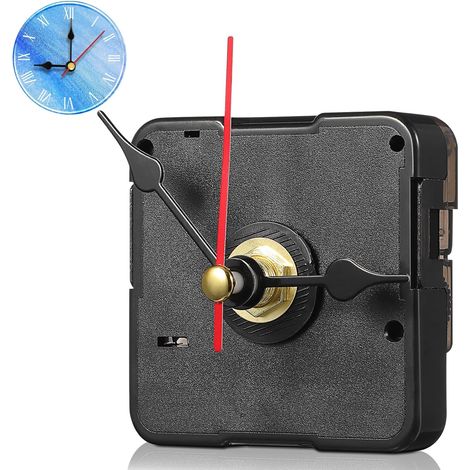 1 Set Mécanisme Horloge Murale Silencieux, Kit Complet de Mouvement à Quartz avec Aiguille Courte, Moteur à Piles pour Création DIY Ou Réparation Pendule de Bureau Et Maison, Silencieuse (1/5)