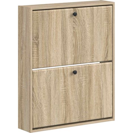 Wall-Mounted Shoe Cabinet BREDA 71 x 17 x 86 cm Engineered Wood vidaXL (1/5)
